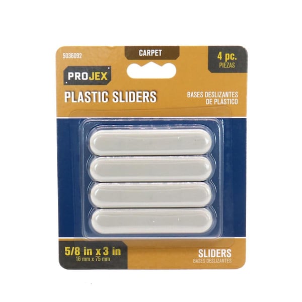 Kd Gabinetes 1 in. Dia. x 0.62 in. Nail on Plastic Chair Glide, Brown, 4PK KD3308712 - main